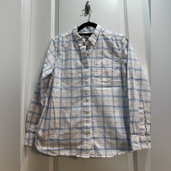 Ll Bean Multi Color Plaid Button Down Shirt Medium Long Sleeve 100% Cotton - Picture 3 of 7
